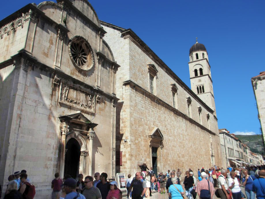 View onto church and Franciscan monastery