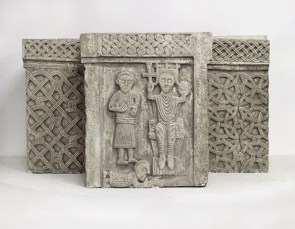 Baptismal font with the figure of King Petar Kresimir IV, 11th century, plaster cast, HZ-110